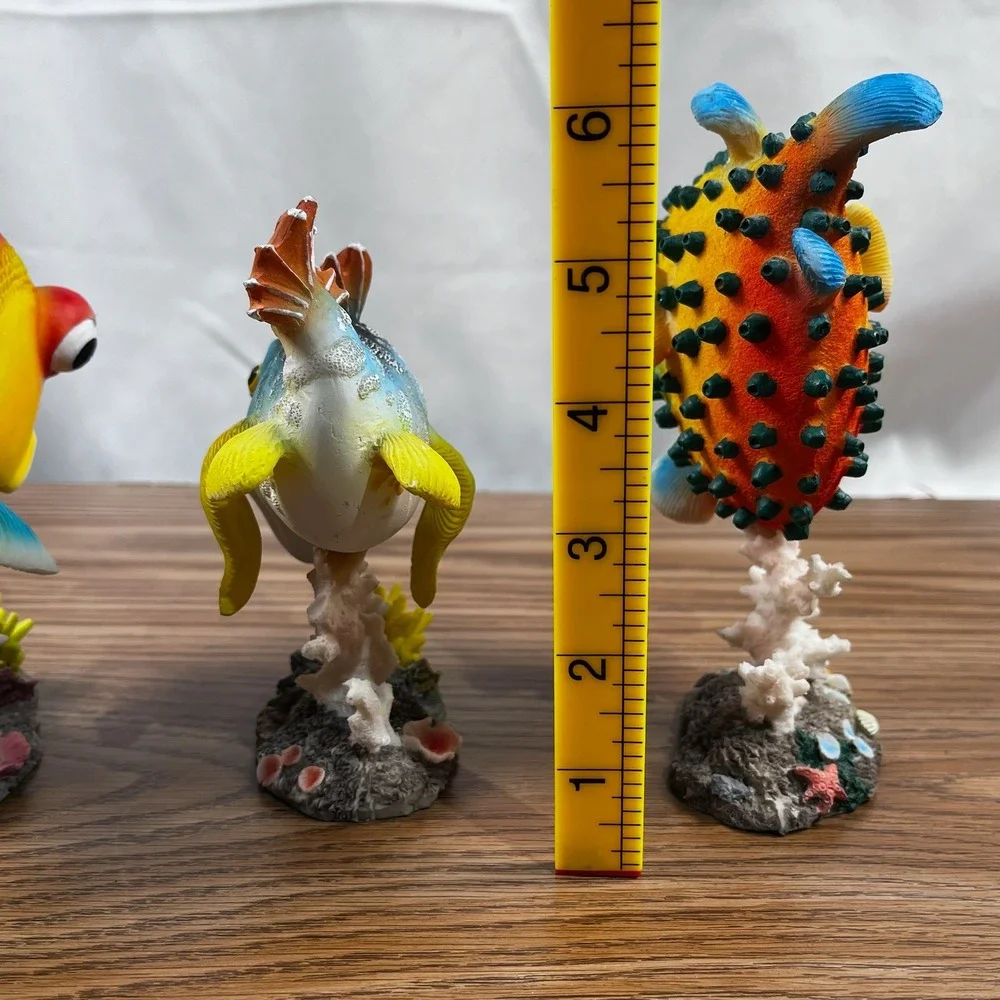 Set of 3 Whimsical Cartoon Fish Figurines Aquarium‎ Decor Ornaments